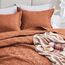 Love's cabin Bettwäsche-Set für King-Size-Bett, Umber-Tagesdecken – leichte Sommer-Tagesdecke, Steppdecke – Wellenmuster Bettwäsche für alle Jahreszeiten – 3-teilig (1 Steppdecke, 2 Kissenbezüge)