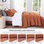 Love's cabin Bettwäsche-Set für King-Size-Bett, Umber-Tagesdecken – leichte Sommer-Tagesdecke, Steppdecke – Wellenmuster Bettwäsche für alle Jahreszeiten – 3-teilig (1 Steppdecke, 2 Kissenbezüge)