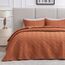 Love's cabin Bettwäsche-Set für King-Size-Bett, Umber-Tagesdecken – leichte Sommer-Tagesdecke, Steppdecke – Wellenmuster Bettwäsche für alle Jahreszeiten – 3-teilig (1 Steppdecke, 2 Kissenbezüge)