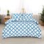 Utopia Bedding Bedrucktes Bettwäsche-Set (King/Cal King, Weiß Blau) mit 2 Kissenbezügen – luxuriöse gebürstete Mikrofaser – Daunenalternative Bettdecke – weich und bequem – maschinenwaschbar