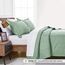Love's cabin Quilts for Queen Bed Sage Bedspreads - Soft Bed Summer Quilt Lightweight Microfiber Bedspread- Modern Style Coin Pattern Coverlet for All Season - 3 Piece (1 Quilt, 2 Pillow Shams)