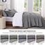Love's cabin Bettwäsche-Set für Doppelbett, graue Tagesdecken – weiche Sommer-Tagesdecke, Steppdecke – Wellenmuster Bettwäsche für alle Jahreszeiten – 2-teilig (1 Steppdecke, 1 Kissenbezug)