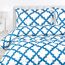 Utopia Bedding Bedrucktes Bettwäsche-Set (King/Cal King, Weiß Blau) mit 2 Kissenbezügen – luxuriöse gebürstete Mikrofaser – Daunenalternative Bettdecke – weich und bequem – maschinenwaschbar