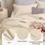 Love's cabin Bettwäsche-Set für Doppelbett, Kamel-Tagesdecken – weiche Sommer-Tagesdecke, leichte Tagesdecke – Wellenmuster Bettwäsche für alle Jahreszeiten – 2-teilig (1 Steppdecke, 1 Kissenbezug)