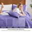 Love's cabin Quilts for Queen Bed Deep Purple Bedspreads Bedding Set - Summer Lightweight Bedspread Comforter - Coin Pattern Bedding Coverlet for All Season - 3-teilig (1 Steppdecke, 2 Kissenbezüge)