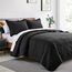 Love's cabin King Black Quilt Sets mit Münz-Muster, Steppdecke, Bettbezug, weich, leicht, Tagesdecke, Bett-Dekor, Bettbezug-Sets für alle Jahreszeiten (269,2 x 243,8 cm)
