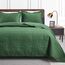 Love's cabin Tagesdecke 220x240 Olivgrün, Weiche Bett Quilt Leichte Mikrofaser Tagesdecken Bettüberwurf 220x240, Moderne Bedspread mit Münzmuster für alle Jahreszeiten