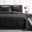 Love's cabin King Black Quilt Sets mit Münz-Muster, Steppdecke, Bettbezug, weich, leicht, Tagesdecke, Bett-Dekor, Bettbezug-Sets für alle Jahreszeiten (269,2 x 243,8 cm)