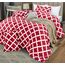 Utopia Bedding King-Size-Bettwäsche-Set (rot) mit 2 Kissenbezügen – Bettwäsche-Sets – Daunen-Alternative Bettdecke – weich und bequem – maschinenwaschbar