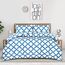 Utopia Bedding Bedrucktes Bettwäsche-Set (King/Cal King, Weiß Blau) mit 2 Kissenbezügen – luxuriöse gebürstete Mikrofaser – Daunenalternative Bettdecke – weich und bequem – maschinenwaschbar