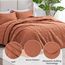 Love's cabin Bettwäsche-Set für King-Size-Bett, Umber-Tagesdecken – leichte Sommer-Tagesdecke, Steppdecke – Wellenmuster Bettwäsche für alle Jahreszeiten – 3-teilig (1 Steppdecke, 2 Kissenbezüge)