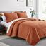 Love's cabin California King Size Quilt Bedding Set Umber Bedspreads - Cal King Summer Lightweight Bedspread Comforter - Coin Pattern Coverlet for All Season - 3-teilig (1 Steppdecke, 2 Kissenbezüge)