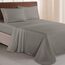Elegant Comfort Luxuriöses 1500 Premium-Bettwäsche-Set aus Mikrofaser in Hotelqualität, dreireihig, Bestickt, weichstes 4-teiliges Bettlaken-Set, Knitter- und lichtbeständig, Twin/Twin XL, Grau