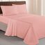 Elegant Comfort Luxuriöses 1500 Premium-Bettwäsche-Set aus Mikrofaser in Hotelqualität, dreireihig, Bestickt, weichstes 4-teiliges Bettlaken-Set, Knitter- und lichtbeständig, Queen, Staubrosa