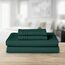 Elegant Comfort Luxuriöses 1500 Premium-Bettwäsche-Set aus Mikrofaser in Hotelqualität, dreireihig, Bestickt, weichstes 4-teiliges Bettlaken-Set, Knitter- und lichtbeständig, Queen, Jägergrün