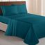 Elegant Comfort Luxuriöses 1500 Premium-Bettwäsche-Set, Mikrofaser, Hotelqualität, dreireihig, Bestickt, weichstes 4-teiliges Bettlaken-Set, Knitter- und lichtbeständig, Twin/Twin XL, Marineblaugrün