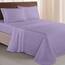 Elegant Comfort Luxuriöses 1500 Premium-Bettwäsche-Set aus Mikrofaser in Hotelqualität, dreireihig, Bestickt, weichstes 4-teiliges Bettlaken-Set, Knitter- und lichtbeständig, Queen, Lavendel