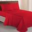 Elegant Comfort Luxuriöses 1500 Premium-Bettwäsche-Set aus Mikrofaser in Hotelqualität, dreireihig, Bestickt, weichstes 4-teiliges Bettlaken-Set, Knitter- und lichtbeständig, King, Rot