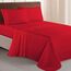 Elegant Comfort Luxuriöses 1500 Premium-Bettwäsche-Set aus Mikrofaser in Hotelqualität, dreireihig, Bestickt, weichstes 4-teiliges Bettlaken-Set, Knitter- und lichtbeständig, Twin/Twin XL, Rot