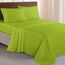 Elegant Comfort Luxuriöses 1500 Premium-Bettwäsche-Set aus Mikrofaser in Hotelqualität, dreireihig, Bestickt, weichstes 4-teiliges Bettlaken-Set, Knitter- und lichtbeständig, Twin/Twin XL, Limette