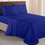 Elegant Comfort Luxuriöses 1500 Premium-Bettwäsche-Set aus Mikrofaser in Hotelqualität, dreireihig, Bestickt, weichstes 4-teiliges Bettlaken-Set, Knitter- und lichtbeständig, Twin/Twin XL, Königsblau