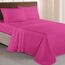 Elegant Comfort Luxuriöses 1500 Premium-Bettwäsche-Set aus Mikrofaser in Hotelqualität, dreireihig, Bestickt, weichstes 4-teiliges Bettlaken-Set, Knitter- und lichtbeständig, Twin/Twin XL, Knallrosa