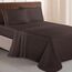 Elegant Comfort TM Luxuriöses Bettwäsche-Set aus ägyptischen DREI Linien, Bestickt, weich, Premium-Hotelqualität Modern King Schokobraun