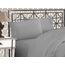 Elegant Comfort Luxuriöses 1500 Premium-Bettwäsche-Set, Mikrofaser, Hotelqualität, dreireihig, bestickt, weichste 4-teilges Bettlaken-Set, knitter- und lichtbeständig, California King, Silber-Hellgrau