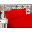 Elegant Comfort Luxuriöses 1500 Premium-Bettwäsche-Set aus Mikrofaser in Hotelqualität, dreireihig, Bestickt, weichstes 4-teiliges Bettlaken-Set, Knitter- und lichtbeständig, California King, Rot