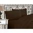 Elegant Comfort Luxuriöses 1500 Premium-Bettwäsche-Set, Mikrofaser, Hotelqualität, dreireihig, Bestickt, weichstes 4-teiliges Bettlaken-Set, Knitter-/lichtbeständig, California King, Schokoladenbraun