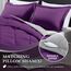 downluxe Bettwäsche-Set für Twin-Size-Betten, weiche Bettwäsche für alle Jahreszeiten, 1 Bettdecke (167,6 x 233,7 cm) und 1 Kissenbezug (50,8 x 66 cm), Violett und Grau