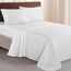 Elegant Comfort Luxuriöses 1500 Premium-Bettwäsche-Set aus Mikrofaser in Hotelqualität, dreireihig, Bestickt, weichstes 4-teiliges Bettlaken-Set, Knitter- und lichtbeständig, Queen, Weiß