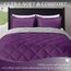 downluxe Bettwäsche-Set für California-King-Size-Bett, weiches Bettwäsche-Set für alle Jahreszeiten, 1 Bettdecke (264,2 x 243,8 cm) und 2 Kissenbezüge (50,8 x 91,4 cm), Lila und Grau
