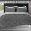 downluxe Bettwäsche-Set für King-Size-Betten, weiches Bettwäsche-Set für alle Jahreszeiten, 1 Bettdecke (264,2 x 233,7 cm) und 2 Kissenbezüge (50,8 x 91,4 cm), Anthrazit und Grau