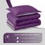 downluxe Bettwäsche-Set für Twin-Size-Betten, weiche Bettwäsche für alle Jahreszeiten, 1 Bettdecke (167,6 x 233,7 cm) und 1 Kissenbezug (50,8 x 66 cm), Violett und Grau