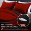 downluxe Bettwäsche-Set für King-Size-Bett, weiches Bettwäsche-Set für alle Jahreszeiten, 1 Bettdecke (264,2 x 233,7 cm) und 2 Kissenbezüge (50,8 x 91,4 cm), Rot und Schwarz