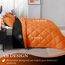 downluxe Bettwäsche-Set für King-Size-Bett, weiches 3-teiliges Bettwäsche-Set für alle Jahreszeiten, 1 Bettdecke (264,2 x 233,7 cm) und 2 Kissenbezüge (50,8 x 91,4 cm), Orange und Schwarz