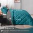 downluxe Bettwäsche-Set für Twin-Size-Betten, weiche Bettwäsche für alle Jahreszeiten, 1 Bettdecke (167,6 x 233,7 cm) und 1 Kissenbezug (50,8 x 66 cm), Ozeanblau und Grau
