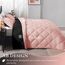 downluxe Bettwäsche-Set für Queen-Size-Betten, weiche Bettwäsche für alle Jahreszeiten, 3-teilig, 1 Bettdecke (223,5 x 233,7 cm) und 2 Kissenbezüge (50,8 x 66 cm), Rosa und Schwarz