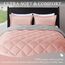 downluxe Bettwäsche-Set für Queen-Size-Betten, weiche Bettwäsche für alle Jahreszeiten, 3-teilig, 1 Bettdecke (223,5 x 233,7 cm) und 2 Kissenbezüge (50,8 x 66 cm), Rosa und Grau