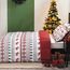 downluxe Weihnachts-Bettwäsche-Set für King-Size-Betten mit 2 Kissenbezügen, Weihnachtsdekoration, mit weihnachtlichen Rentier- und Schneeflockenmustern, King-Size-Bettdecken-Set (3-teiliges Set)