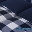 downluxe Bettwäsche-Set für Twin-Size-Betten mit 1 Kissenbezug, 2-teiliges Set, leicht, Daunen-Alternative, wendbare Steppdecke, blau/weiß kariert