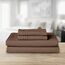 Elegant Comfort Luxuriöses 1500 Premium-Bettwäsche-Set aus Mikrofaser in Hotelqualität, dreireihig, Bestickt, weichste, Knitter- und lichtbeständig, Kingsize, Taupe
