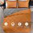 downluxe Queen-Bettwäsche-Set – Burnt Orange und Grey Queen-Bettdecke, weiche Bettwäsche-Sets für alle Jahreszeiten, 3-teilig, 1 Bettdecke (223,5 x 233,7 cm) und 2 Kissenbezüge (50,8 x 66 cm)