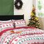 downluxe Weihnachts-Bettwäsche-Set für King-Size-Betten mit 2 Kissenbezügen, Weihnachtsdekoration, mit weihnachtlichen Rentier- und Schneeflockenmustern, King-Size-Bettdecken-Set (3-teiliges Set)
