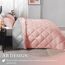 downluxe Bettwäsche-Set für King-Size-Bett, weiches Bettwäsche-Set für alle Jahreszeiten, 1 Bettdecke (264,2 x 233,7 cm) und 2 Kissenbezüge (50,8 x 91,4 cm), Rosa und Grau