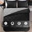 downluxe Bettwäsche-Set für California-King-Size-Bett, weiches Bettwäsche-Set für alle Jahreszeiten, 1 Bettdecke (264,2 x 243,8 cm) und 2 Kissenbezüge (50,8 x 91,4 cm), Schwarz und Grau