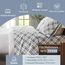 Sleep Philosophy True North by Kuscheliges Flanell-Bettwäsche-Set, 100% Baumwolle, Bedruckt, Tiere, Sterne, niedlich, ultraweich, für kaltes Wetter, Queen-Size-Bett, Blau, kariert, 4-teilig