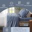 Sleep Philosophy True North Kuscheliges Flanell-Bettwäsche-Set, warm, 100% Baumwolle, Motiv: Tiere und Sterne, niedlich, ultraweich, für kaltes Wetter, Doppelbett, blau, einfarbig, 3-teilig