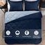 downluxe Schmusedecke aus Einer leichten Daunenalternative, Wendedecke King Admiral Blue/Sudden Sapphire